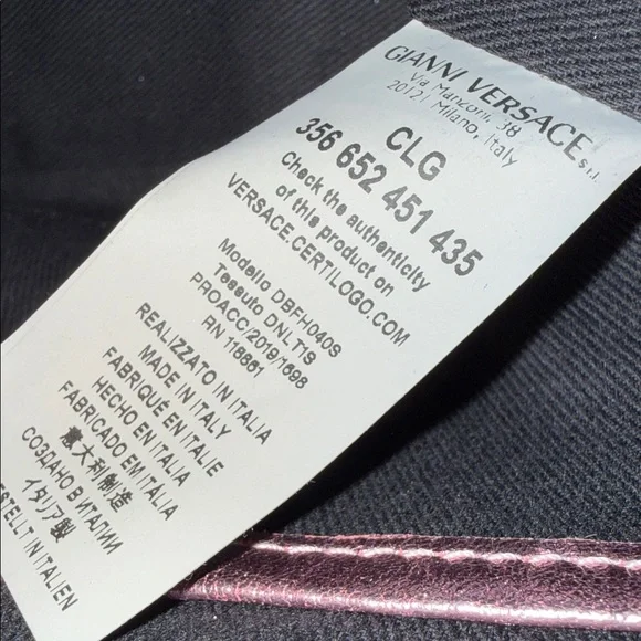 RARE Versace Metallic Pink Crossbody Bag Gold Chain CAMERA purse PERFECT SIZE! - Picture 13 of 17